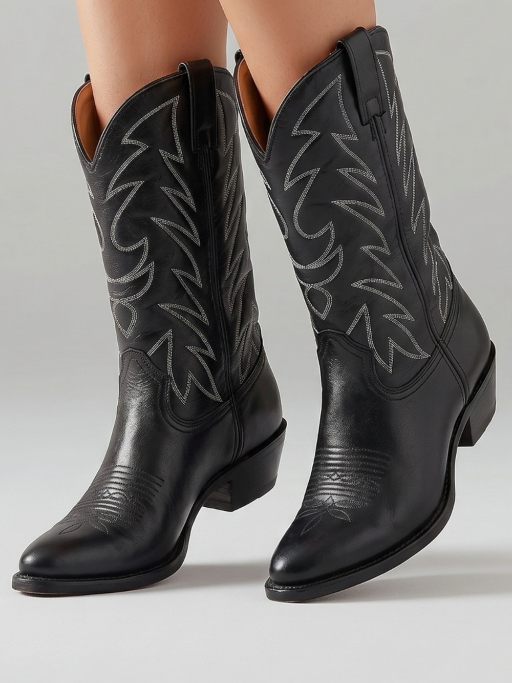 Durango Black Lace-Up Western Boots